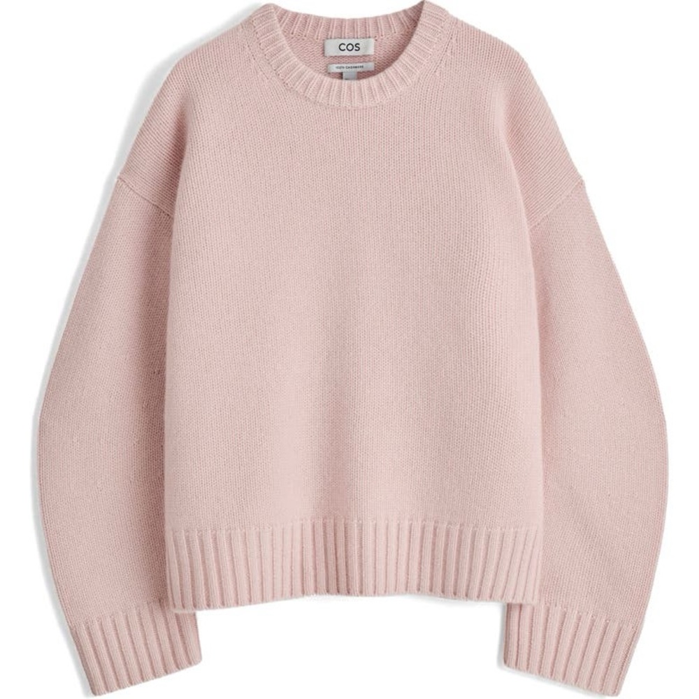 NWT COS Chunky Cashmere Pale Pink Crew Neck Sweater